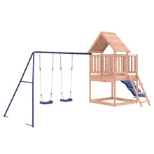 (solid douglas wood) vidaXL Outdoor Playset Wooden Playground Set Kids Swing Set Solid Wood Pine