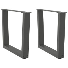 (anthracite, 50 x (42-43.3) cm) vidaXL Dining Table Legs V-Shape Desk Legs Kitchen Furniture Leg 3 pcs Steel