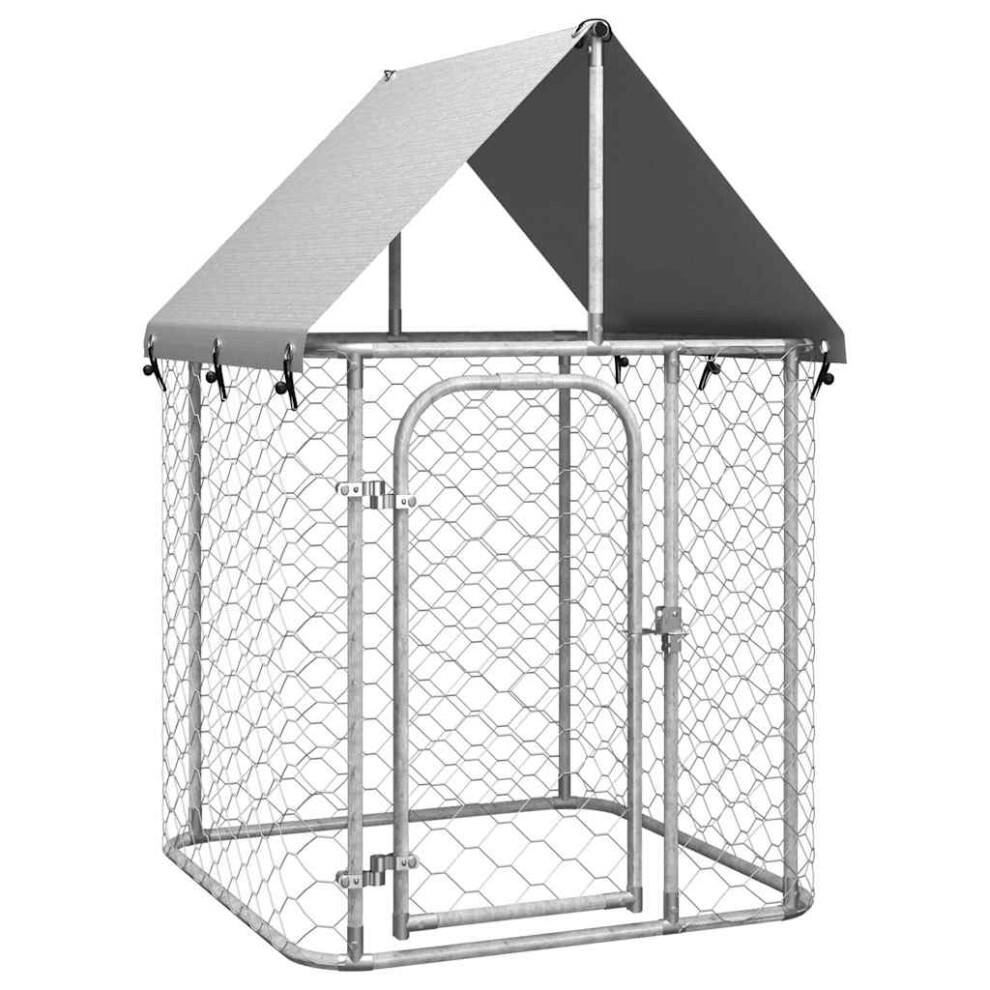 (100 x 100 x 150 cm) vidaXL Outdoor Dog Kennel with Roof Patio Enclosure Dog Cage Dog House Crate