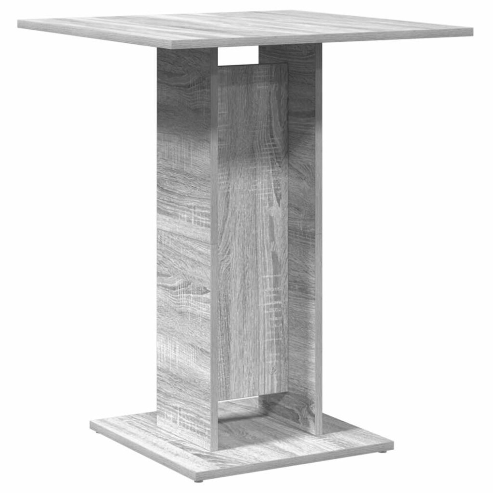 Vidaxl (Grey Sonoma) Bistro Table Bar Pub Table Patio Outdoor Dining Table Engineered Wood
