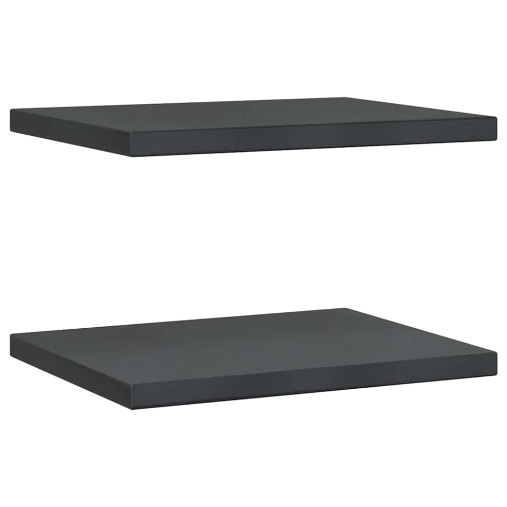 (Black, 50 X 40 X 3 Cm) Vidaxl Wall Shelves Floating Shelf Wall Storage Shelf 2 Pcs Stainless Steel 8721012408852