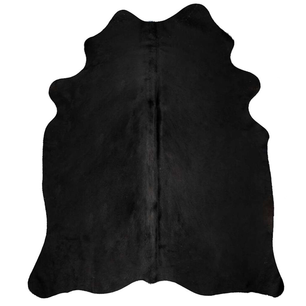 vidaXL Real Cow Hide Rug Black 150x170cm Area Real Cowhide Cow Skin Carpet