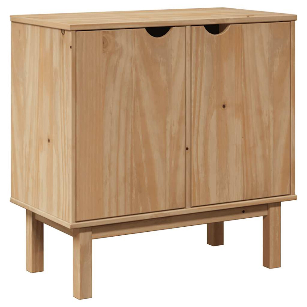 vidaXL Hallway Cabinet Storage Cupboard Hall Unit Side Cabinet Solid Wood Pine