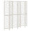 VidaXL vidaXL Room Divider Panel Privacy Screen 6 Panels White Solid Wood Paulownia 1