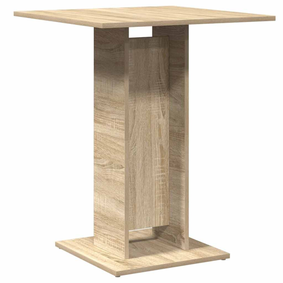 vidaXL Bistro Table Sonoma Oak Engineered Wood Bistro Table Patio Furniture