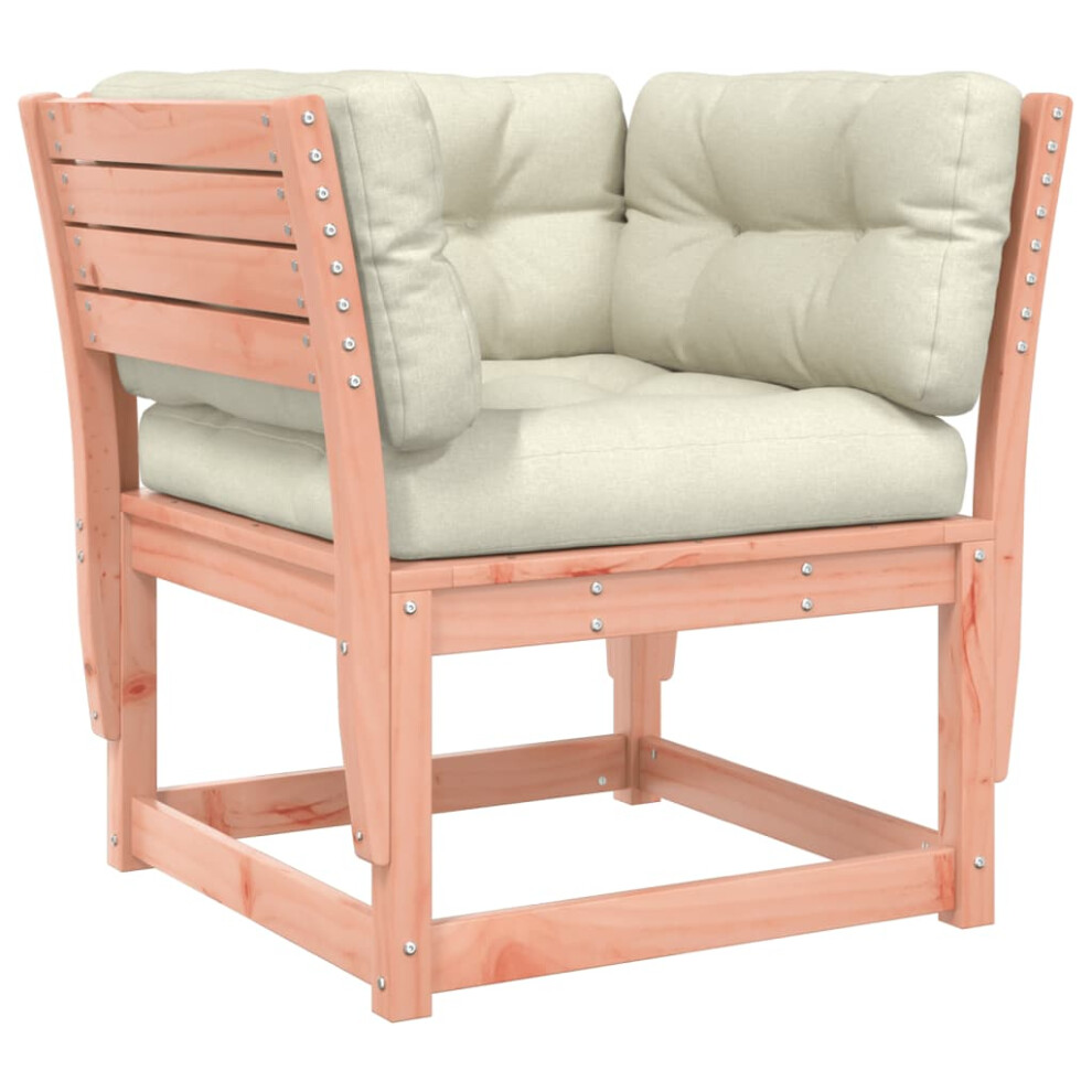 Vidaxl Garden Sofa Armrest With Cushions Outdoor Sofa Chair Solid Wood Douglas