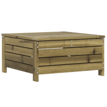 vidaXL Garden Footstool with Cushion Ottoman Footrest Impregnated Wood Pine