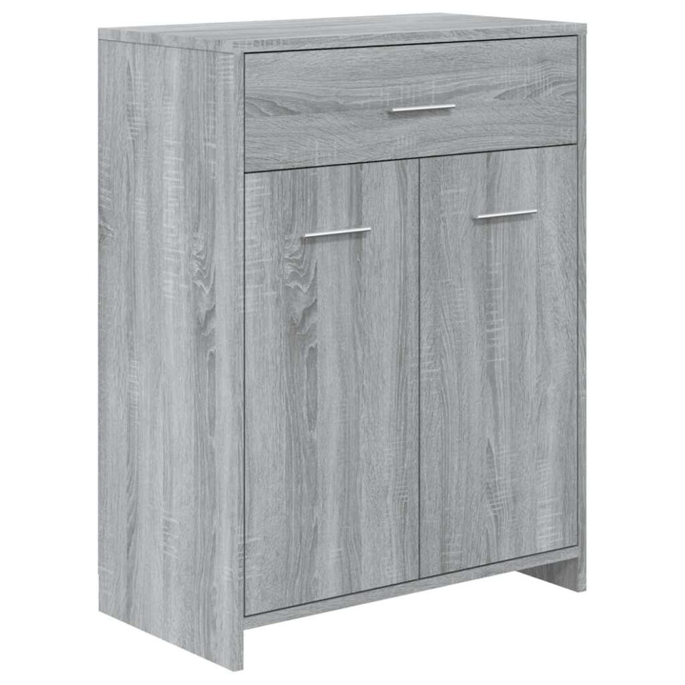 Vidaxl (Grey Sonoma) Bathroom Cabinet Sink Cupboard Storage Vanity Unit Engineered Wood