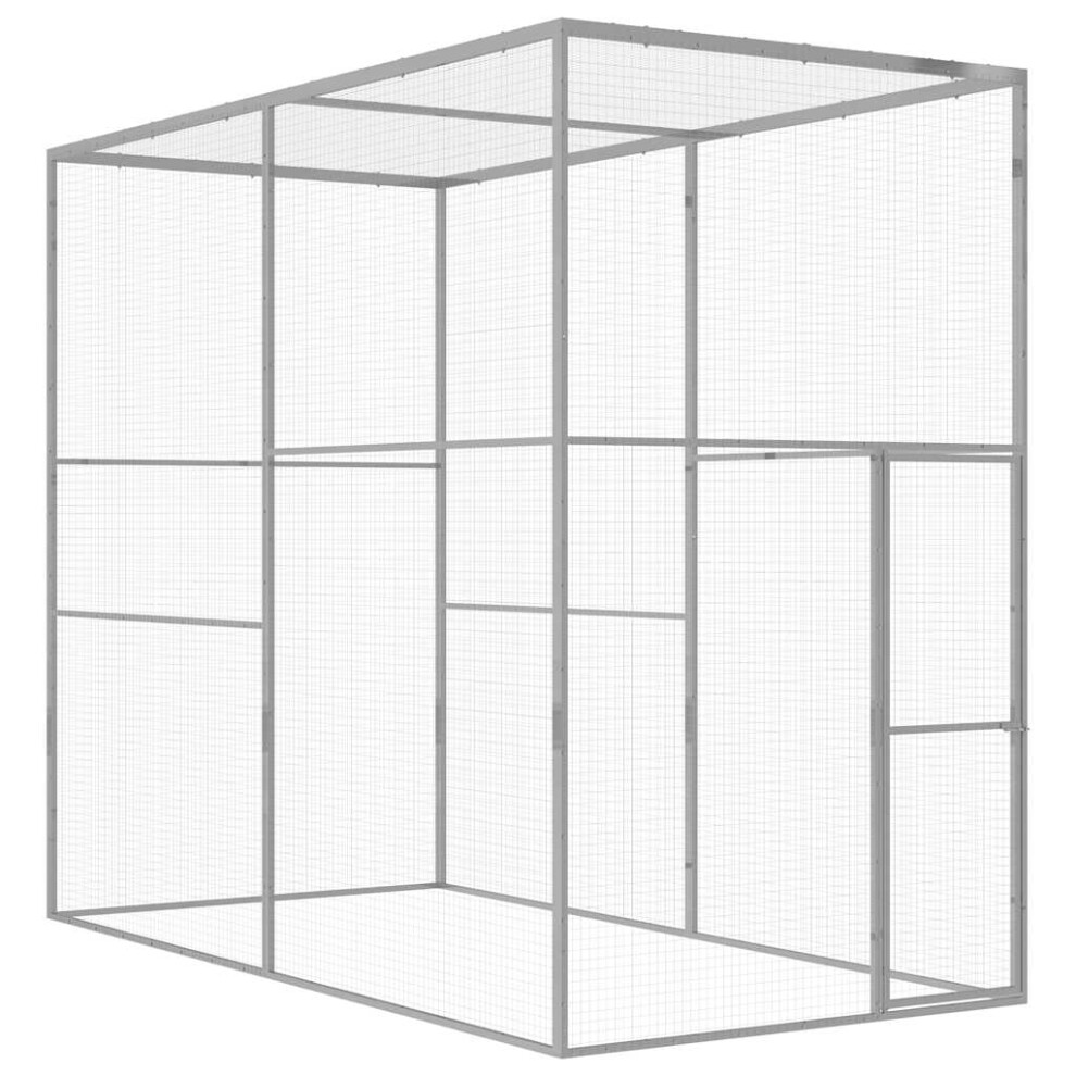 vidaXL Cat Cage Galvanised Steel Pet Small Animal Cage Security House Outdoor