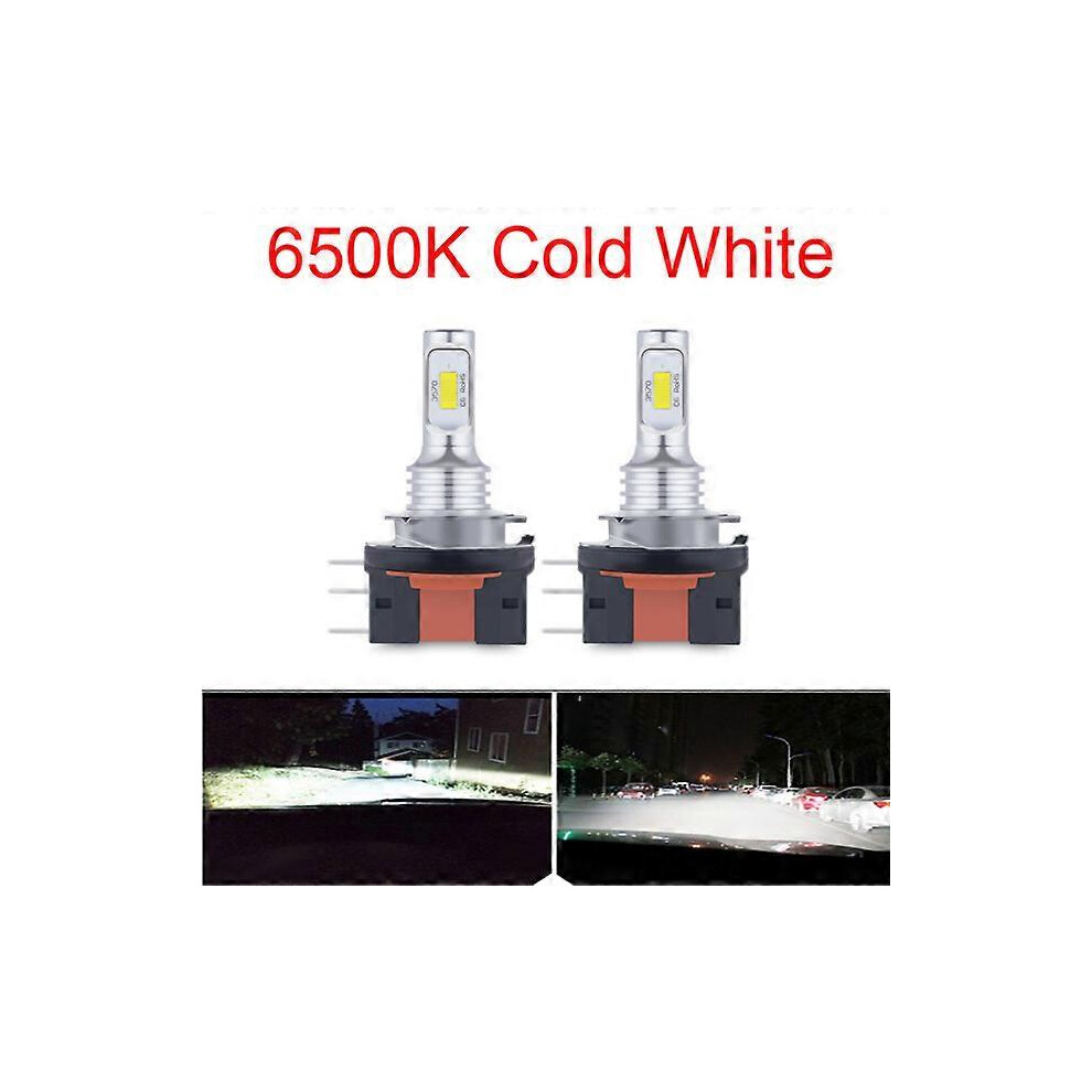 (H7, 6500K) Suitable For 2Pcs H15 H4 H7 Led No Error Csp-3570 Chip Headlight 80W 20000Lm Drls Car Bulbs 6500K Head Auto Lamp Kit White/Yellow/Blue 5778930003426