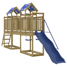 (solid impregnated wood) vidaXL Outdoor Playset Garden Playhouse Playground Equipment Solid Wood Pine