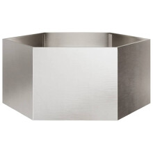 vidaXL Garden Planter Outdoor Flower Pot Planter Pot Hexagon Stainless Steel