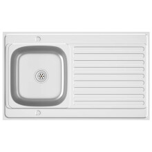vidaXL Kitchen Sink with Drainer Set Silver 1000x600x155 mm Stainless Steel