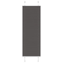 vidaXL Plissee Schwarz 45x150 cm Stoffbreite 44,4 cm Polyester