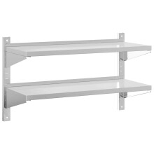 (100 x 40 x 60 cm) vidaXL Wall Shelf Floating Shelf Storage Shelf Rack Silver Stainless Steel