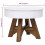 vidaXL Solid Reclaimed Wood Coffee Table 60x45cm White Couch Table End Table 5