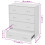 VidaXL vidaXL Sideboard with 4 Drawers White Organiser Cupboard Cabinet Chest Unit 5
