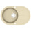 VidaXL vidaXL Granite Kitchen Sink Single Basin Oval Beige Basket Strainer Basin 2