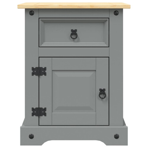 VidaXL vidaXL Bedside Cabinet Nightstand Bed Table Mexican Pine Corona Range Grey 2
