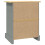 VidaXL vidaXL Bedside Cabinet Nightstand Bed Table Mexican Pine Corona Range Grey 5