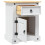 VidaXL vidaXL Bedside Cabinet Nightstand Bed Table Mexican Pine Corona Range White 6
