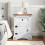 VidaXL vidaXL Bedside Cabinet Nightstand Bed Table Mexican Pine Corona Range White 3