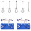 VidaXL vidaXL Swing Seats Garden Double Swing Chairs with Ropes 2 pcs Blue Polyethene 3