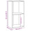 VidaXL vidaXL 2-Tier Book Cabinet Concrete Grey Engineered Wood Storage Highboard 4