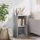 VidaXL vidaXL 2-Tier Book Cabinet Concrete Grey Engineered Wood Storage Highboard 3