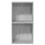 VidaXL vidaXL 2-Tier Book Cabinet Concrete Grey Engineered Wood Storage Highboard 5