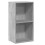 VidaXL vidaXL 2-Tier Book Cabinet Concrete Grey Engineered Wood Storage Highboard 2