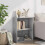 VidaXL vidaXL 2-Tier Book Cabinet Concrete Grey Engineered Wood Storage Highboard 3