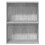 VidaXL vidaXL 2-Tier Book Cabinet Concrete Grey Engineered Wood Storage Highboard 5