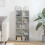 VidaXL vidaXL CD Cabinets Shelf Cupboard Bookcase 2 pcs Concrete Grey Engineered Wood 3