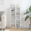 VidaXL vidaXL CD Cabinets Display Shelf Cupboard Bookcase 2 pcs White Engineered Wood 3