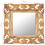 VidaXL vidaXL Solid Mango Wood Hand Carved Mirror Brown Wall Wooden Makeup Accessory 4