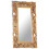 VidaXL vidaXL Solid Mango Wood Hand Carved Mirror Brown Wooden Wall Makeup Accessory 9