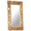 VidaXL vidaXL Solid Mango Wood Hand Carved Mirror Brown Wooden Wall Makeup Accessory 8