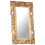VidaXL vidaXL Solid Mango Wood Hand Carved Mirror Brown Wooden Wall Makeup Accessory 7