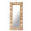 VidaXL vidaXL Solid Mango Wood Hand Carved Mirror Brown Wooden Hall Makeup Accessory 4