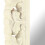 VidaXL vidaXL Solid Mango Wood Hand Carved Mirror White Wall Wooden Makeup Accessory 4