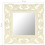 VidaXL vidaXL Solid Mango Wood Hand Carved Mirror White Wall Wooden Makeup Accessory 5