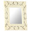 VidaXL vidaXL Solid Mango Wood Hand Carved Mirror White Wall Wooden Makeup Accessory 6