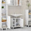 VidaXL vidaXL Bathroom Cabinet White Engineered Wood Home Cupboard Rack Storage Unit 3