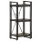 VidaXL vidaXL Solid Mango Wood 3-Tier Bookcase Black 40x30x80 cm Book Rack Bookshelf 6