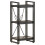 VidaXL vidaXL Solid Mango Wood 3-Tier Bookcase Black 40x30x80 cm Book Rack Bookshelf 5