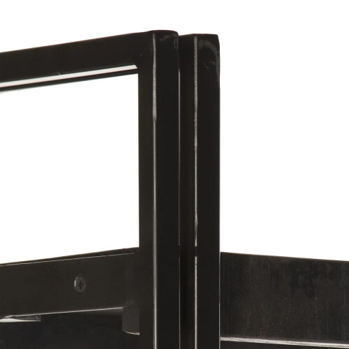 VidaXL vidaXL Solid Mango Wood 3-Tier Bookcase Black 40x30x80 cm Book Rack Bookshelf 2