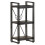 VidaXL vidaXL Solid Mango Wood 3-Tier Bookcase Black 40x30x80 cm Book Rack Bookshelf 7