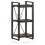VidaXL vidaXL Solid Mango Wood 3-Tier Bookcase Black 40x30x80 cm Book Rack Bookshelf 4