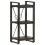 VidaXL vidaXL Solid Mango Wood 3-Tier Bookcase Black 40x30x80 cm Book Rack Bookshelf 8